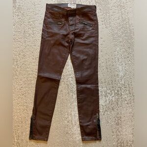 Current Elliot brown skinny jeans